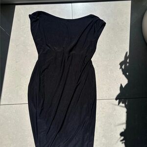 Chic Asymmetrical Black Dress